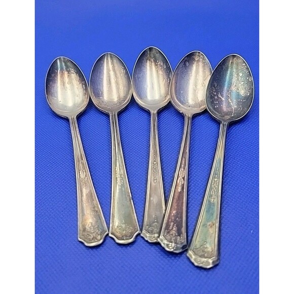5 Wm A Rogers A1 Carlton Teaspoon 5 7/8" Silverplate Silverware Flatware Oneida - Picture 1 of 6